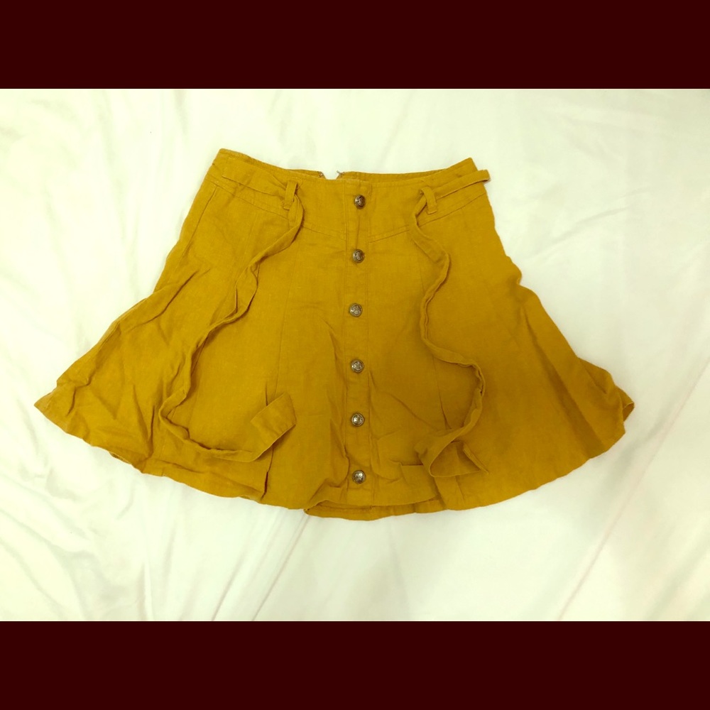 Skirt in Mustard Yellow